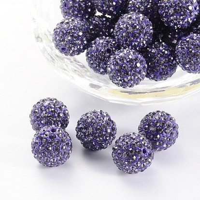 Бусины со стразами, полимерная глина , pave disco бусины, класс А