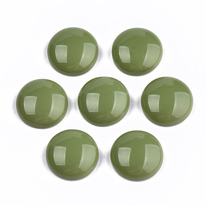 Opaque Resin Cabochons, Half Round/Dome