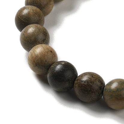 Деревянный шарик браслеты, с бусинами сплава, Буддийские украшения, стрейч браслеты