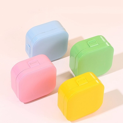 Коробки-органайзеры для ювелирных изделий из искусственной кожи цвета макарон, для ожерелья, Кольца, серьги и подвески, квадратный