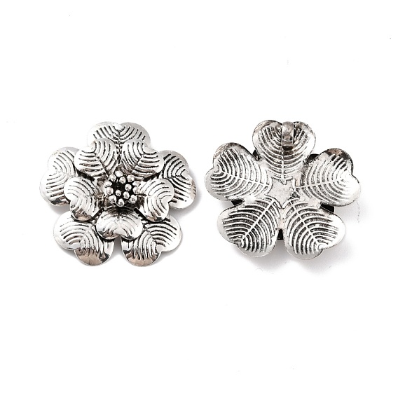 Tibetan Style Alloy Pendants, Flower