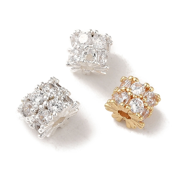 Стойка покрытие латунь проложить прозрачные бусины кубического циркония, долговечный, без кадмия и без свинца, колонка