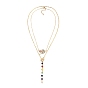 Chakra Jewelry, Pendant Necklace Sets, with Brass Cable Chains, Eye Brass Micro Pave Cubic Zirconia Pendant, Natural Gemstone Beads and 304 Stainless Steel Clasps