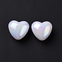 ABS Plastic Beads, AB Color Plated, Heart