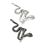 Snake Alloy Wrap Open Cuff Rings, Lead Free & Cadmium Free
