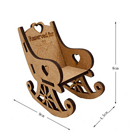 Незаконченный деревянный стул, для поделки ручная роспись ремесел, новогоднее украшение стола