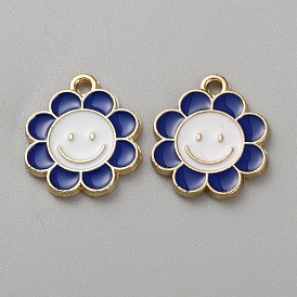 Золотили эмали сплава подвески, цветок с улыбающимся личиком