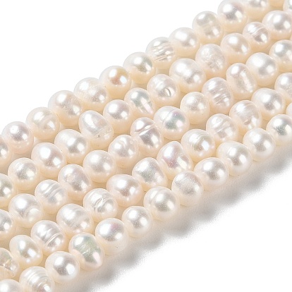 Natural Cultured Freshwater Pearl Beads Strands, Potato, Grade 2A