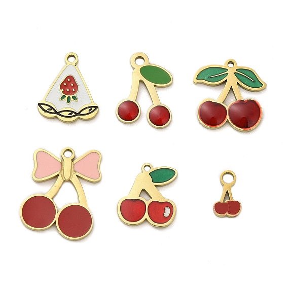 304 прелести нержавеющей стали, с эмалью, ионное покрытие (ip), реальный 18 k позолоченный