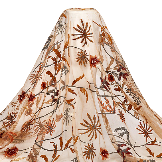Polyester Mesh Fabric, Clothing Accessories, Flower Pattern