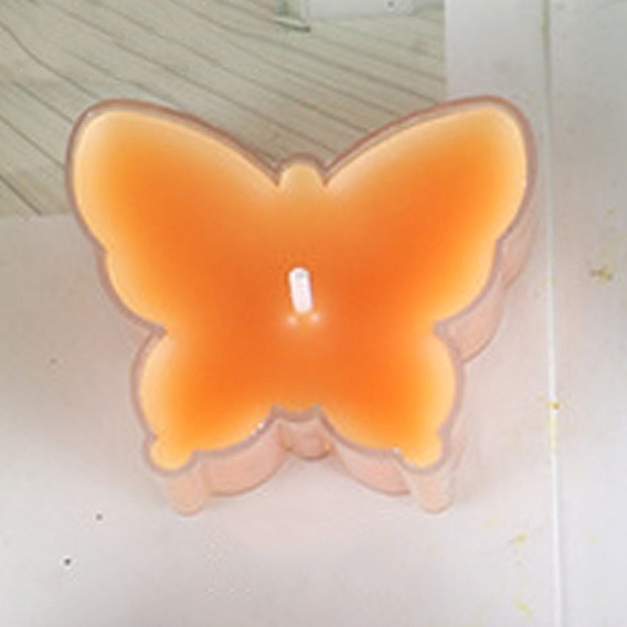 Butterfly Plastic Clear Tea Light Candle Cup Holders, Heat-Resistant Candle Containers, for DIY Candle Making