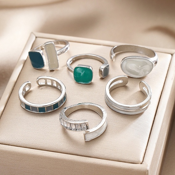 Наборы колец-манжет из сплава, украшения для женщин