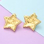 304 серьги-гвоздики из нержавеющей стали для женщин, ионное покрытие (ip), звезда