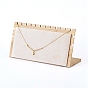Bamboo Necklace Display Stand, L-Shaped Long Chain Display Stand, Rectangle