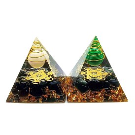 Crystal Ball Resin Pyramid Resin Crafts Pyramid Home Office Decorations