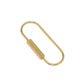 Латунные подвески с карабином, овальные