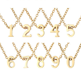 304 подвески-цифры из нержавеющей стали, реальный 14 k позолоченный