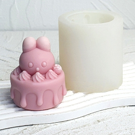 Круглый кролик, торт, сделай сам, пищевые силиконовые формы для свечей, формы для ароматерапевтических свечей, формы для изготовления ароматических свечей