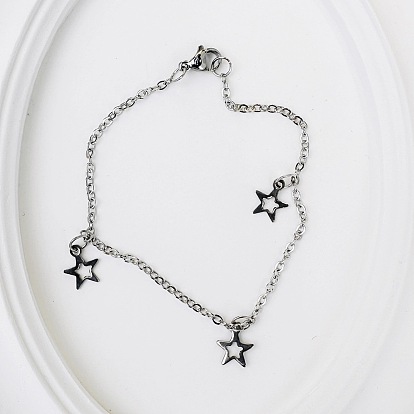 Браслеты с подвесками из нержавеющей стали в богемном стиле, браслеты-цепочки для женщин