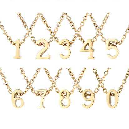 304 подвески-цифры из нержавеющей стали, реальный 14 k позолоченный