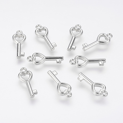 CCB Plastic Pendants, Heart Key