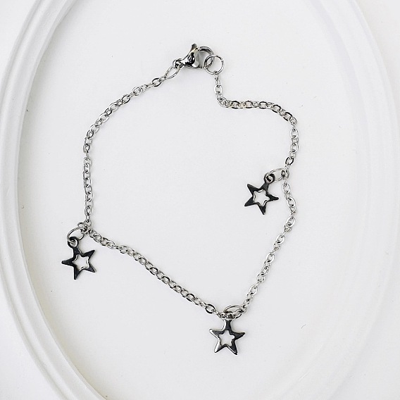 Браслеты с подвесками из нержавеющей стали в богемном стиле, браслеты-цепочки для женщин