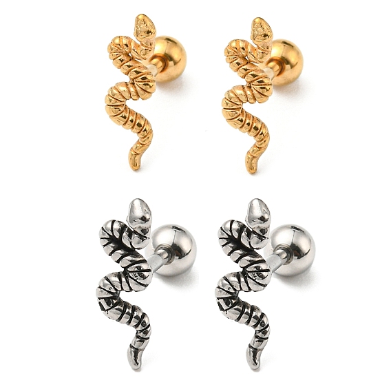 304 из нержавеющей стали серьги, хрящевые серьги, змея