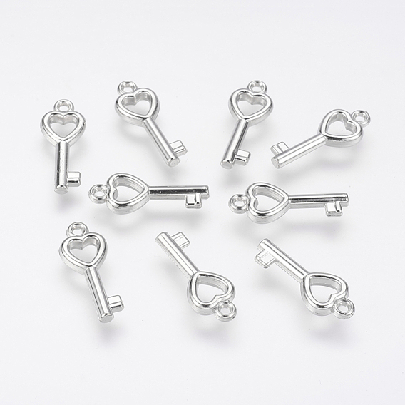 CCB Plastic Pendants, Heart Key