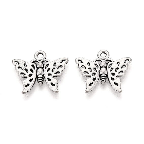 Сплавочные подвески тибетского стиля, бабочка, без кадмия и без свинца
