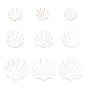30Pcs 3 Sizes Natural Freshwater Shell Beads, Scallop Shape