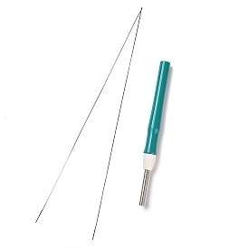 Kits d'outils de broderie au poinçon, y compris un stylo perforateur à poignée en plastique et en acier inoxydable, enfileur de fil de fer