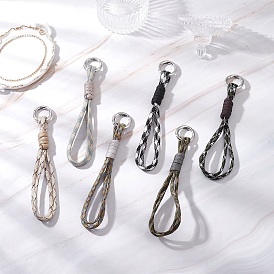 6 шт. полиэстер и спандекс парашютный шнур подвесные украшения, с пружинными кольцами из цинкового сплава
