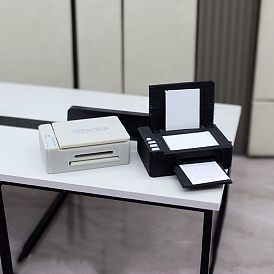 Пластиковые принтеры миниатюрные украшения, аксессуары для домашнего кукольного домика с микро-ландшафтом, притворяясь опорными украшениями