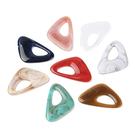 Acrylic Pendants, Imitation Gemstone Style, Triangle