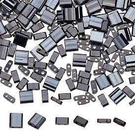 300 шт. 3 стиль 2 непрозрачный стеклянный бисер с отверстием, прямоугольные