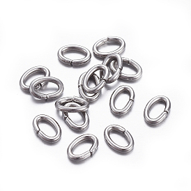 304 Stainless Steel Jump Rings, Open Jump Rings, Oval