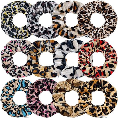 Тканевые резинки для волос для женщин и девочек, рисунок для леопарда