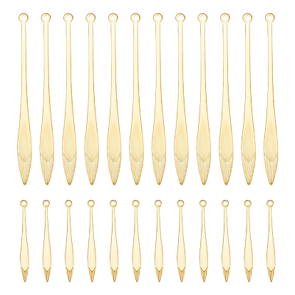 100 шт 2 стиль латунные подвески, очарование листа