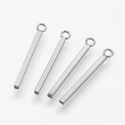 304 Stainless Steel Pendants, Cuboid