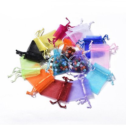 Organza Bags Mix, Assorted Colors, 7x5.5cm