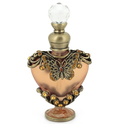 Пустые стеклянные флаконы-капельницы в форме персикового сердца, для эфирных масел для ароматерапии лабораторный химический, без крышки, многоразовая бутылка