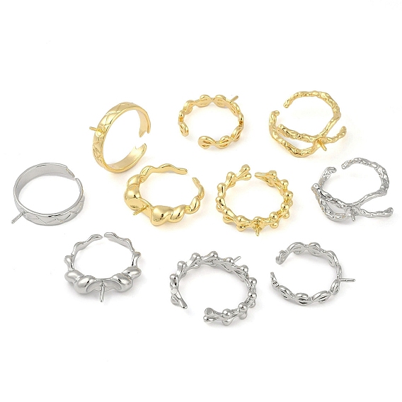 Настройки кольца пальца латуни, за половину пробурено бисера