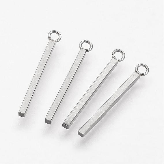 304 Stainless Steel Pendants, Cuboid