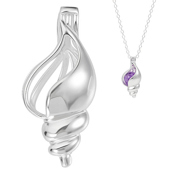 1шт. 925 Подвески из стерлингового серебра в форме раковины с бусинами, формы раковины, с замшевой тканью из поликарбоната квадратной серебряной полировальной салфеткой