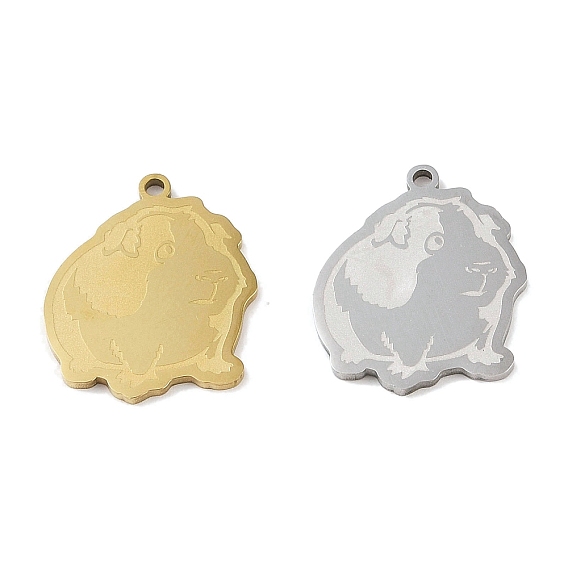 201 подвески из нержавеющей стали, очарование морской свинки