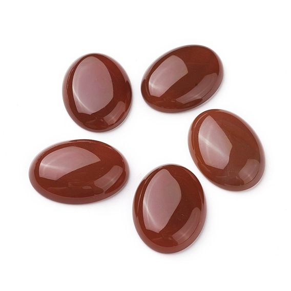 Natural Red Agate/Carnelian Cabochons, Dyed, Oval