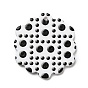 Polka Dot Pattern Opaque Acrylic Pendants, for DIY Earring Accessories, Hexagon