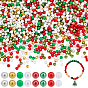 2400 шт. 8 стили рождественской тематики круглые бусины из АБС-пластика и акрила наборы фурнитуры