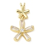 Латунные микро проложить кубического циркония подвески, без свинца и без кадмия, долговечный, цветок