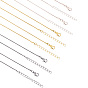Brass Round Snake Chain Necklace Making, with Lobster Claw Clasps